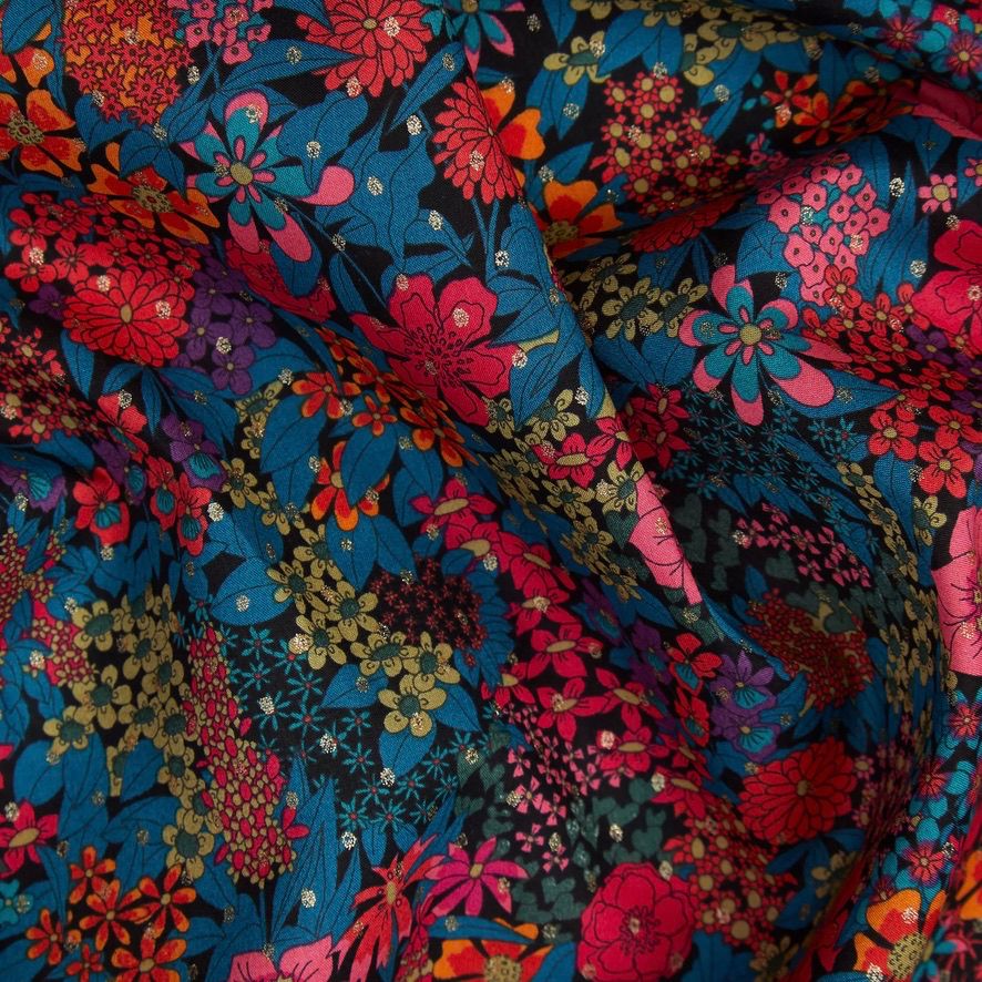 Liberty Fabrics Ciara Spot A Tana Lawn Cotton (Metallic)